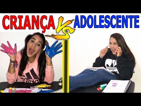 CRIANÇA VS ADOLECENTE NA ESCOLA - Lorrayne Oliveira