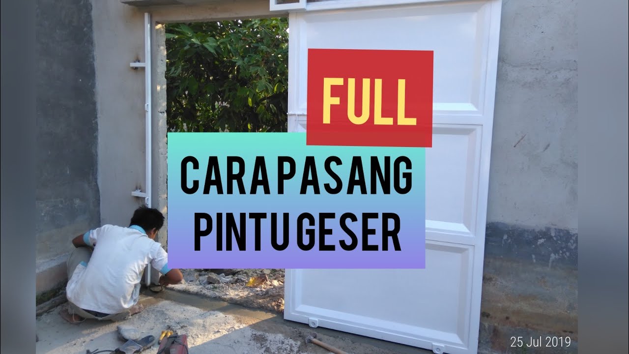  Cara  Pasang  Pintu  Geser  Gerbang Tembok FULL YouTube