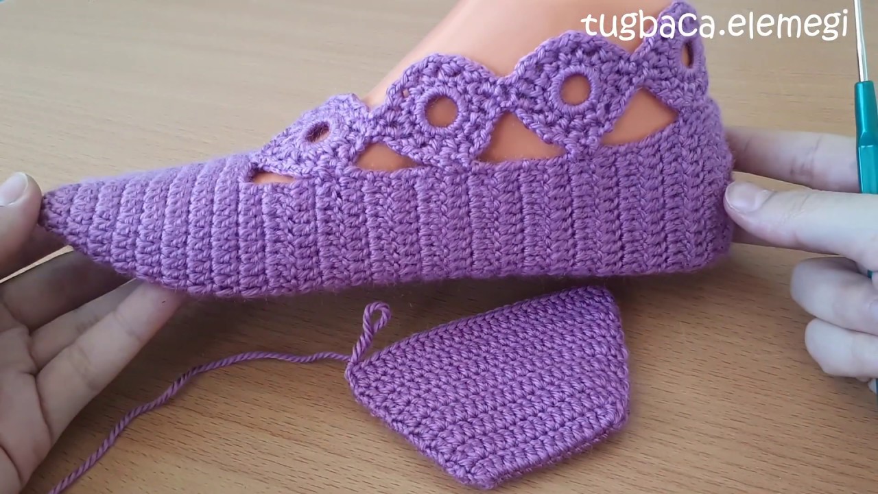 Halkalı Motifli Patik Yapımı Ayrıntılı Anlatımlı