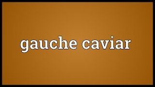 Gauche caviar Meaning