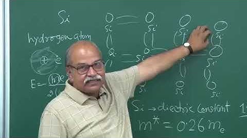 Physics of Semiconductors Week-5 lesson01 Mobile electrons and mobile holes -Prof. HC Verma