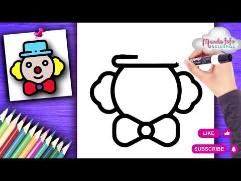 💗 COMO DESENHAR UM PALHAÇO FÁCIL PASSO A PASSO