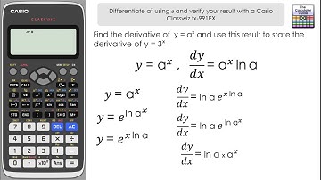 Differentiate a^x (aˣ) using e & use Casio fx-991EX to verify | A-Level Maths | Classwiz Calculator