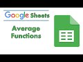 Understanding Averages in Google Sheets