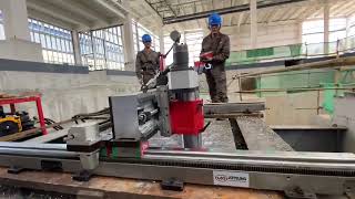 5000T Forging press/Motor base on site machining | Joysung LMD2015 gantry milling