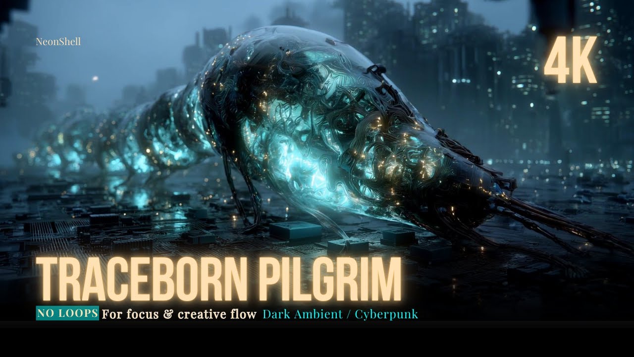 Traceborn Pilgrim [4K] — Dark Ambient Cyberpunk Focus Music for Studying | CHRYSALIS ARRAY