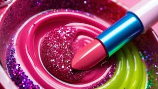 The Ultimate ASMR Glitter Lipstick Slime