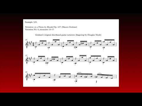 Video #72: Variations on a Theme by Handel (Mauro Giuliani), m10-17, one-dimensional interpretation