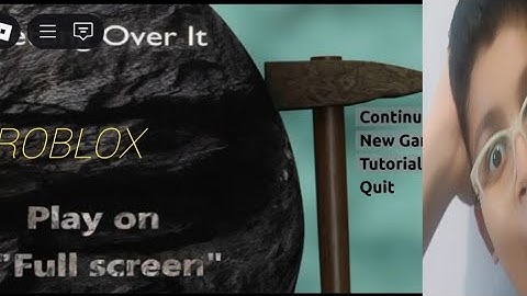 ROBLOX Getting over it first time ( 100% impossible game )