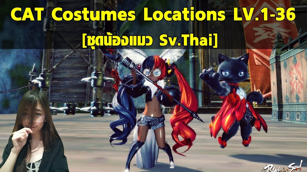 blade and soul ชุดแมว  New 2022  Blade \u0026 Soul : CAT Costumes Locations LV.1-36 [ชุดน้องแมว Sv.Thai]