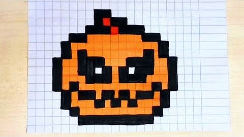 How to draw a pumpkin head with pixel art🎃🫨#pixelart