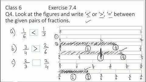Class 6 Fractions  Exercise 7.4 Q4 /Compare using paper strips #maths #ncert #fraction