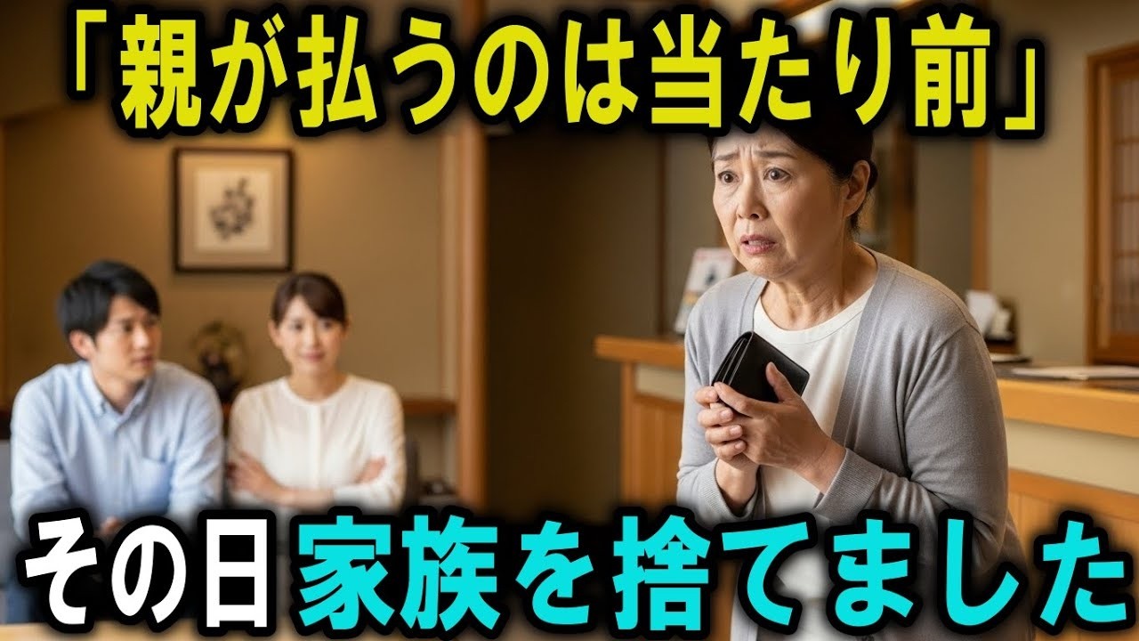 「主役なんだから払って」 還暦旅行でそう言われた私は、“母役”をやめました