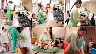Indian Mother Manage Morning Household Chores Part-1 Thatswhy,I Post The Video In Different Parts