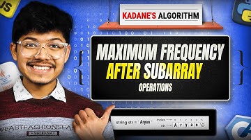 3434. Maximum Frequency After Subarray Operation | Modified Kadane