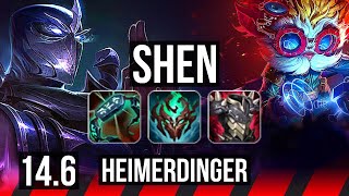 SHEN vs HEIMER (TOP) | Rank 3 Shen, 7/5/21, 300+ games | EUW Challenger | 14.6