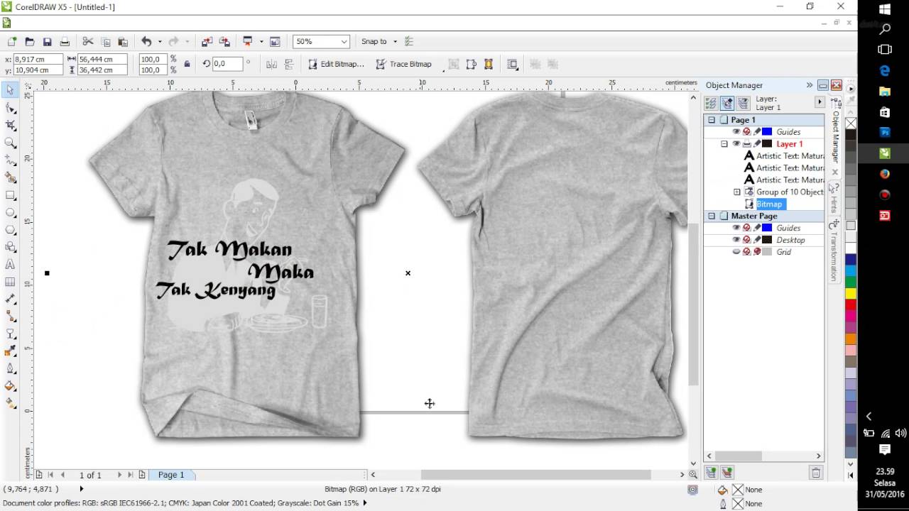  Tutorial  Desain  Grafis  Coba2 Buat Desain  Kaos Dengan 