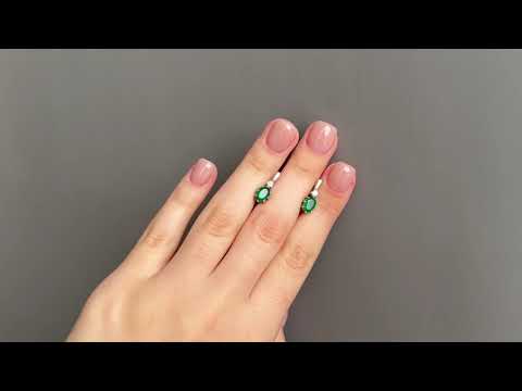 Золоті сережки зі смарагдами та діамантами 3С088ДбСмр огляд від Ювелір Капітал Jewelshop Com Ua 