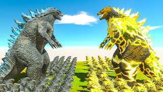 EVOLUTION Godzilla War - Legendary Godzilla 2014 vs THUNDERBOLT GODZILLA, Size Comparison Godzilla