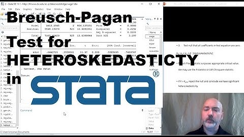 Stata Tutorial: Breusch-Pagan Test for Heteroskedasticity