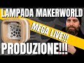 Produzione live : creo la lampada con il kit makerworld, stampo in 3d e freso cnc con Fusion 360