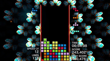 i got a tetris all clear in tetris effect marathon today!!!!!