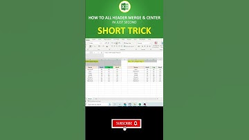 💥Best Header merge short trick 👍