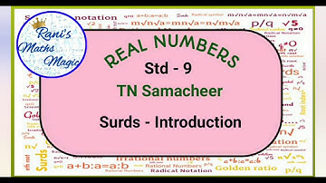 Real Numbers|std 9|TN Samacheer |Rani