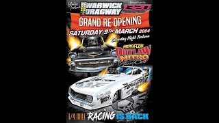 part 2 WARWICK DRAGWAY - NITRO FUNNY CARS - 1/4 MILE GRAND OPENING