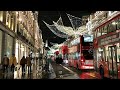 London, United Kingdom (Christmas time, Regent Street) | Walking Travel Tours | 4K60