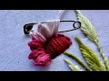 Stunning 3D flower hand embroidery design|how to  start handembroidery design|latest kadhai design