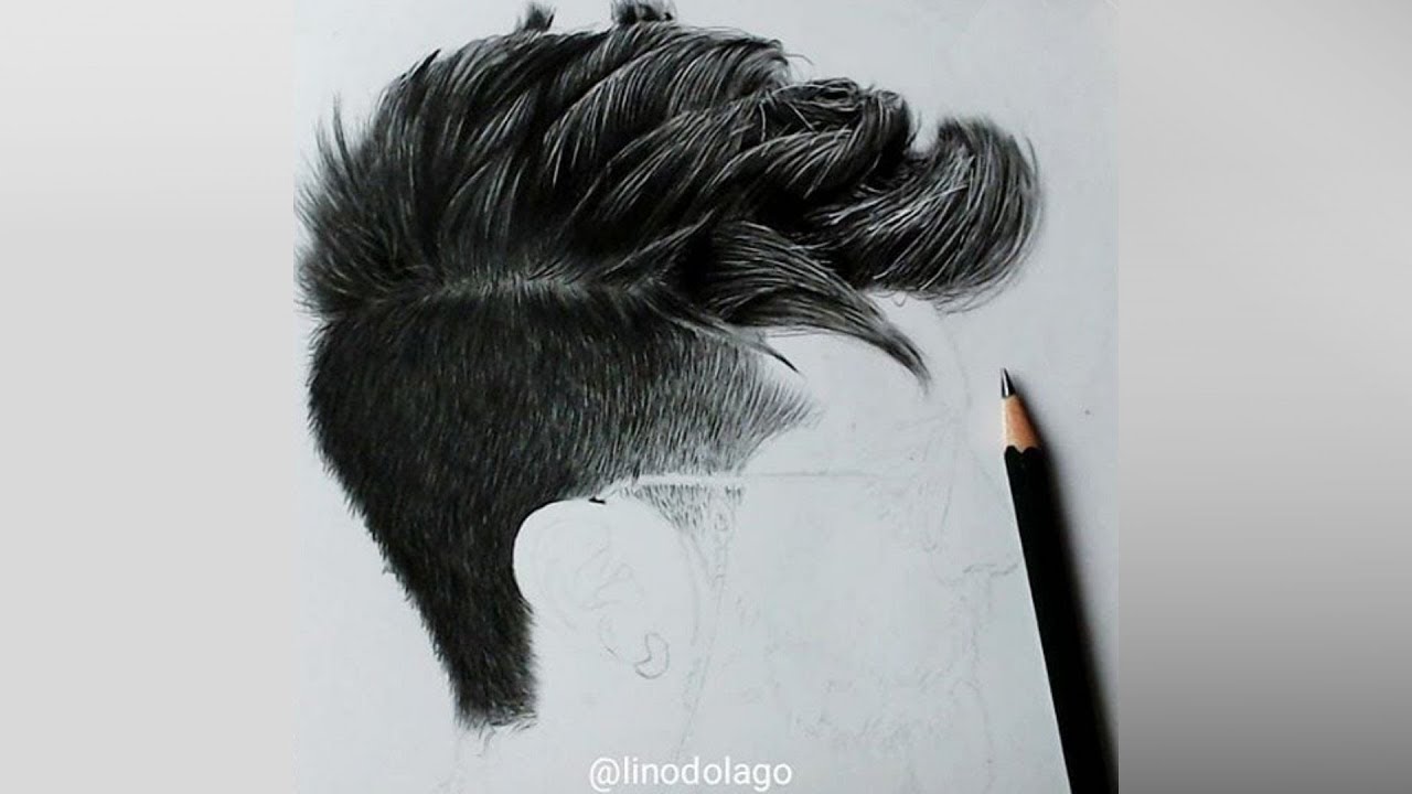 Cabelo desenho  Realistic hair drawing, How to draw hair, Realistic  drawings