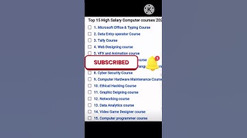 Top 15 high salary computer courses 2023 #shorts #computer #salary