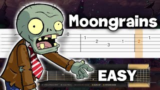 Video thumbnail of "Plants vs Zombies - Moongrains (Night Stage) - Guitar tutorial (TAB)"
