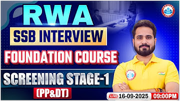 NDA SSB Interview Preparation | Foundation Course | Screening Stage-1 | PP & DT @rwassbinterview