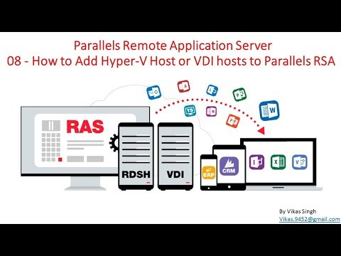 Parallels Remote Application Server 08 - How to Add Hyper-V Host or VDI hosts to Parallels RSA