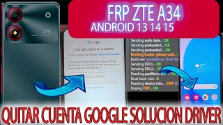 FRP ZTE A34 QUITAR CUENTA GOOGLE BIEN EXPLICADO UNLOCKTOOL TSM CHIMERA