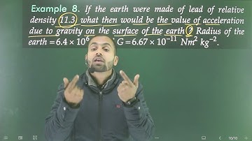Ex-8 Gravitation 11th  numericals from SL Arora based on  mass and density of earth