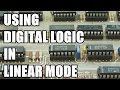How to use digital logic in linear mode / Sine wave synthesizer
