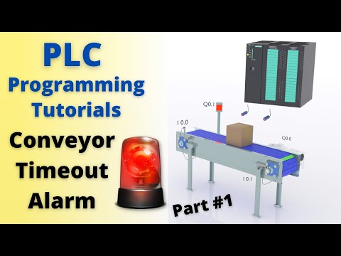 Time out alarm programming for Conveyor Motors || Part #1 || PLC Programming Tutorials for Beginners