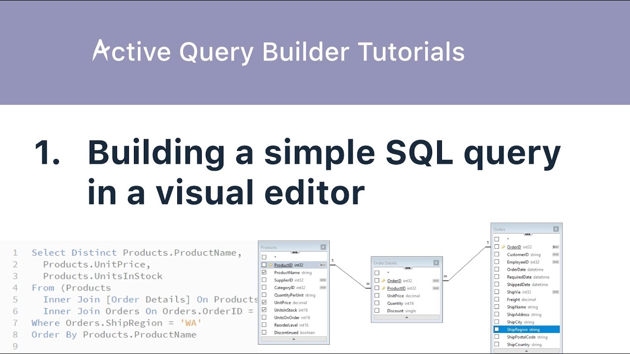 Active Query Builder basic tutorial video