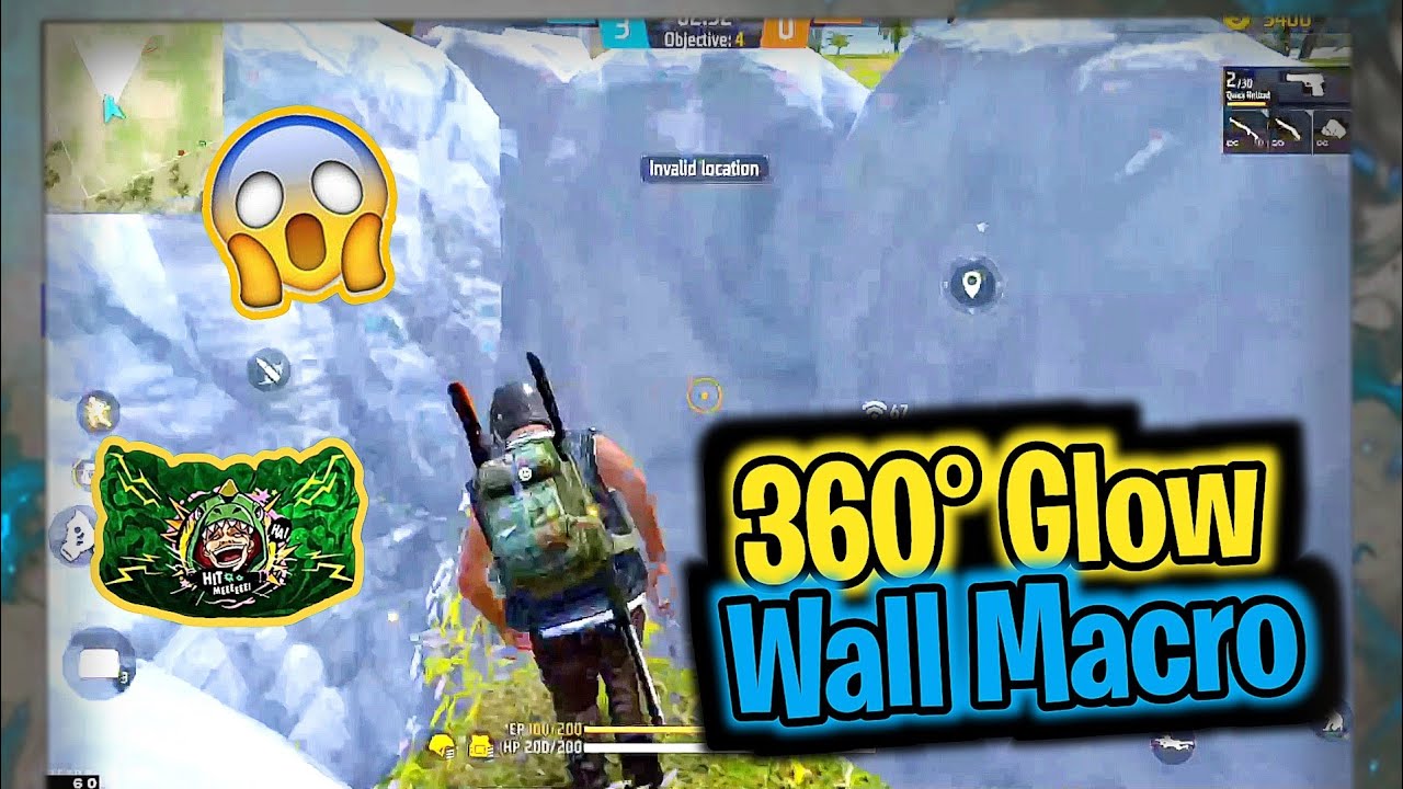 free fire 360 glow wall macro|| glow wall kaise lgaye 
