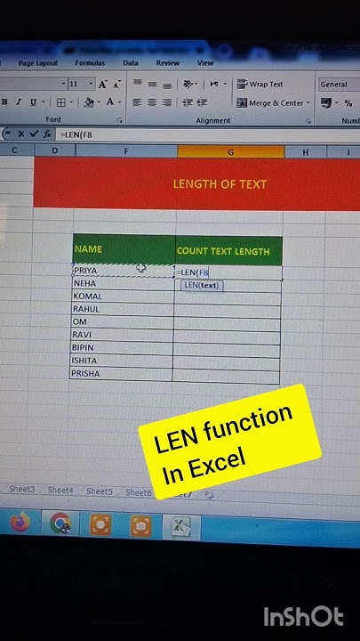Len function in Excel #excel #exceltips #exceltutorial #exceltricks # ...