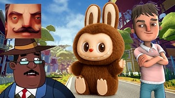 Hello Neighbor - My New Neighbor 2 Aaron Labubu Mayor Bombardino Crocodilo Final History Gameplay