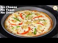 No Cheese, No Yeast, No Mayo,No yogurt-Veg Pizza without oven Recipe by Tiffin Box,White sauce pizza