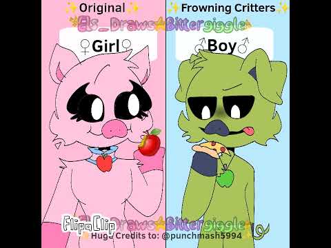 ✨SC meet Frowning Critters✨//#smilingcritters #foryou #flipaclip #ytshorts #animation #fyp #animated