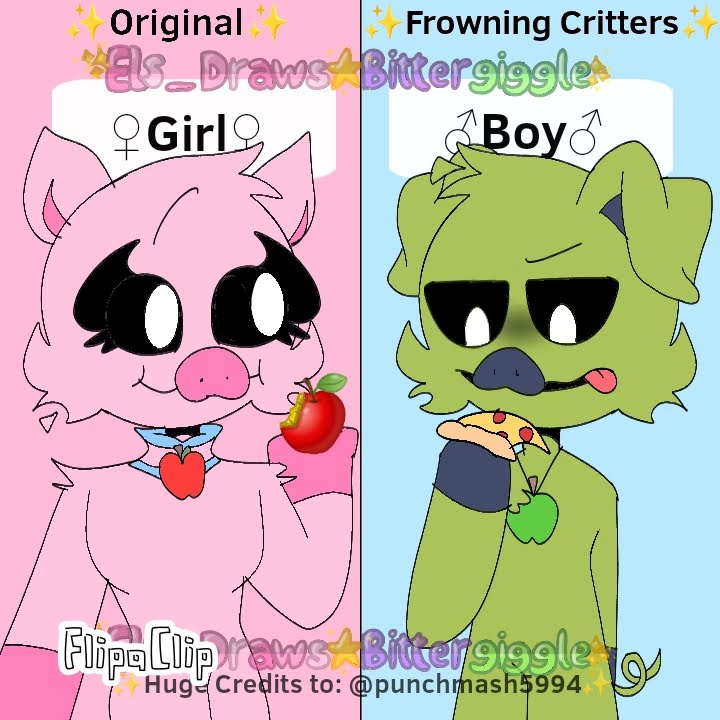 ✨SC meet Frowning Critters✨//#smilingcritters #foryou #flipaclip #ytshorts #animation #fyp #animated