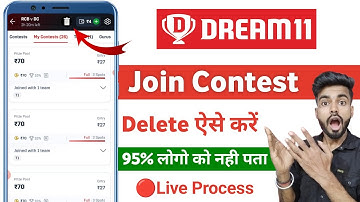 Dream11 me contest cancel kaise kare 2025 | how to cancel contest in dream11 | dream11