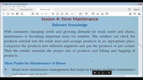 Unit 2 Session 4 Store maintenance
