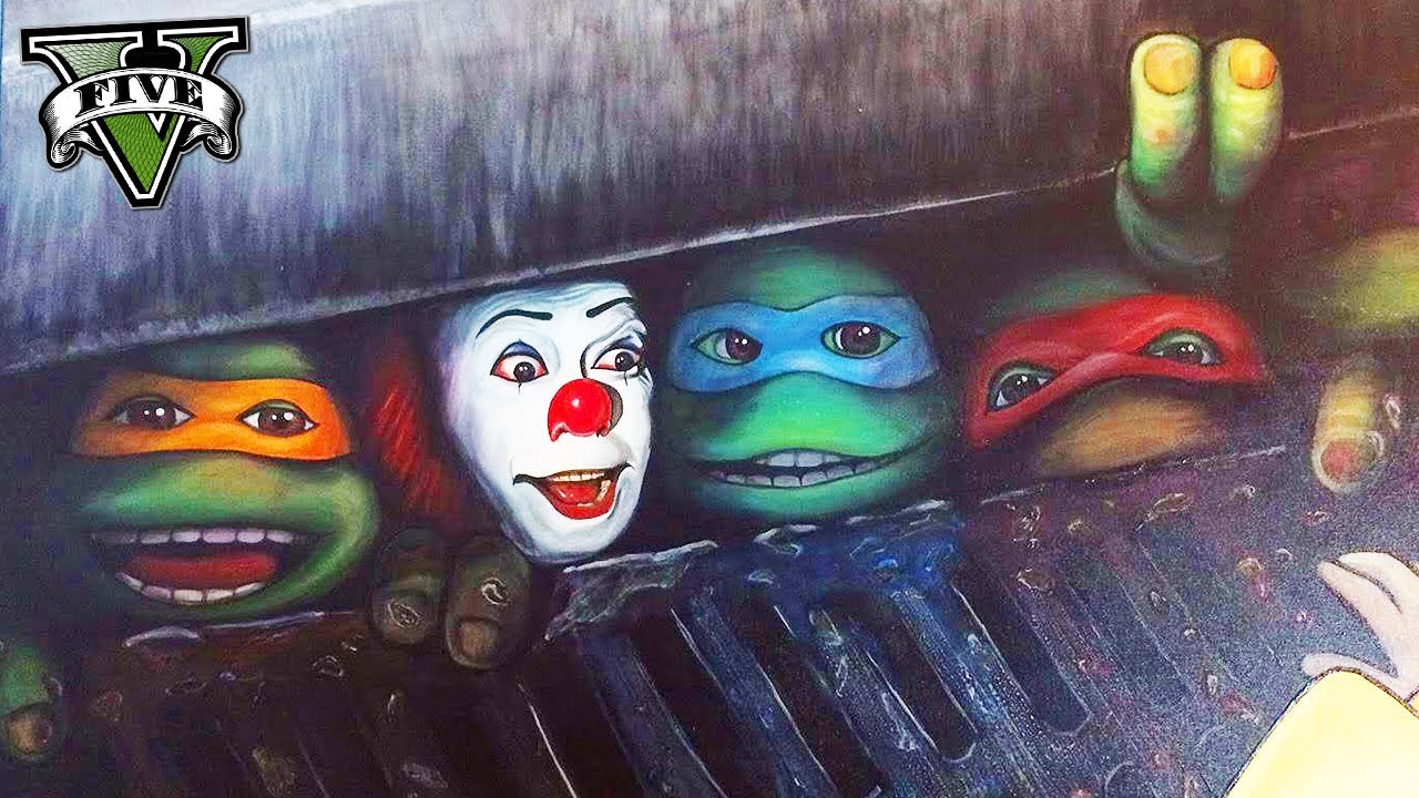 ЧЕРЕПАШКИ НИНДЗЯ ПОЗВОНИЛИ ОНО ПЕННИВАЙЗ И ОНО ПРИШЛО - GTA 5 Моды